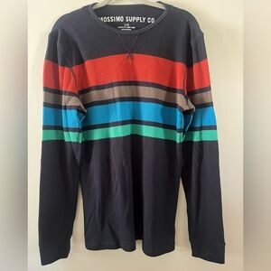 Mossimo Supply Co. Striped Long Sleeve Mens Size Large